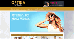 Desktop Screenshot of optikaklaudia.sk